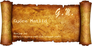 Györe Matild névjegykártya